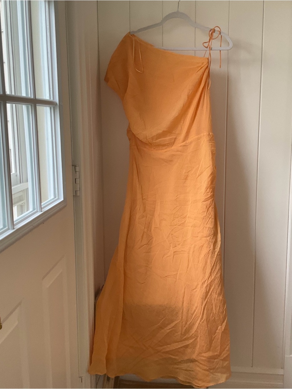 Mango One-Shoulder Orange Maxi Dress - Elegant Summer Style